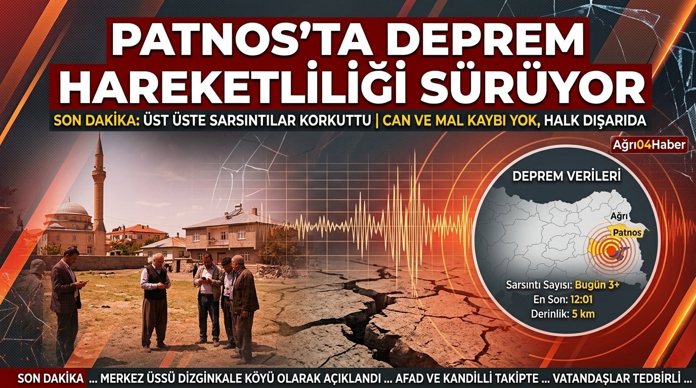 Patnos’ta Deprem Hareketliliği Sürüyor