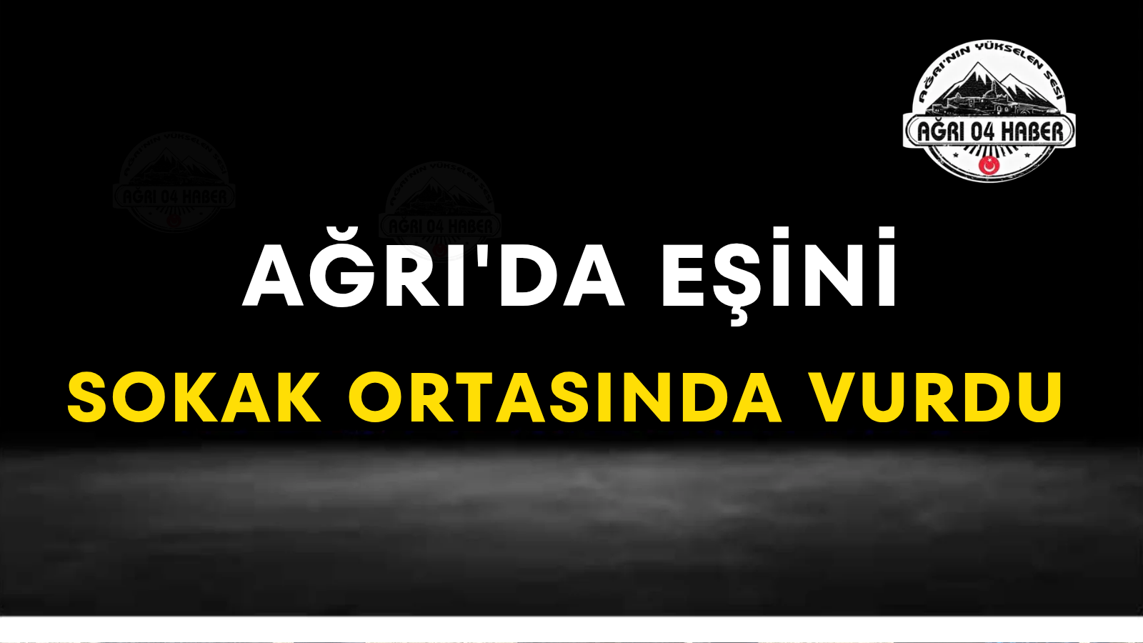 Ağrı'da Eşini Sokak Ortasında Vurdu