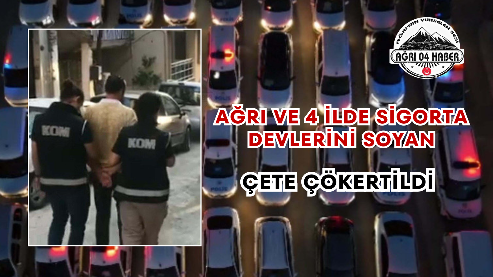 Ağrı ve 4 İlde Sigorta Devlerini Soyan Çete Çökertildi