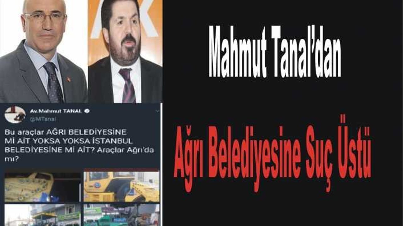 CHPli Tanal Ağrı Belediyesine Sordu