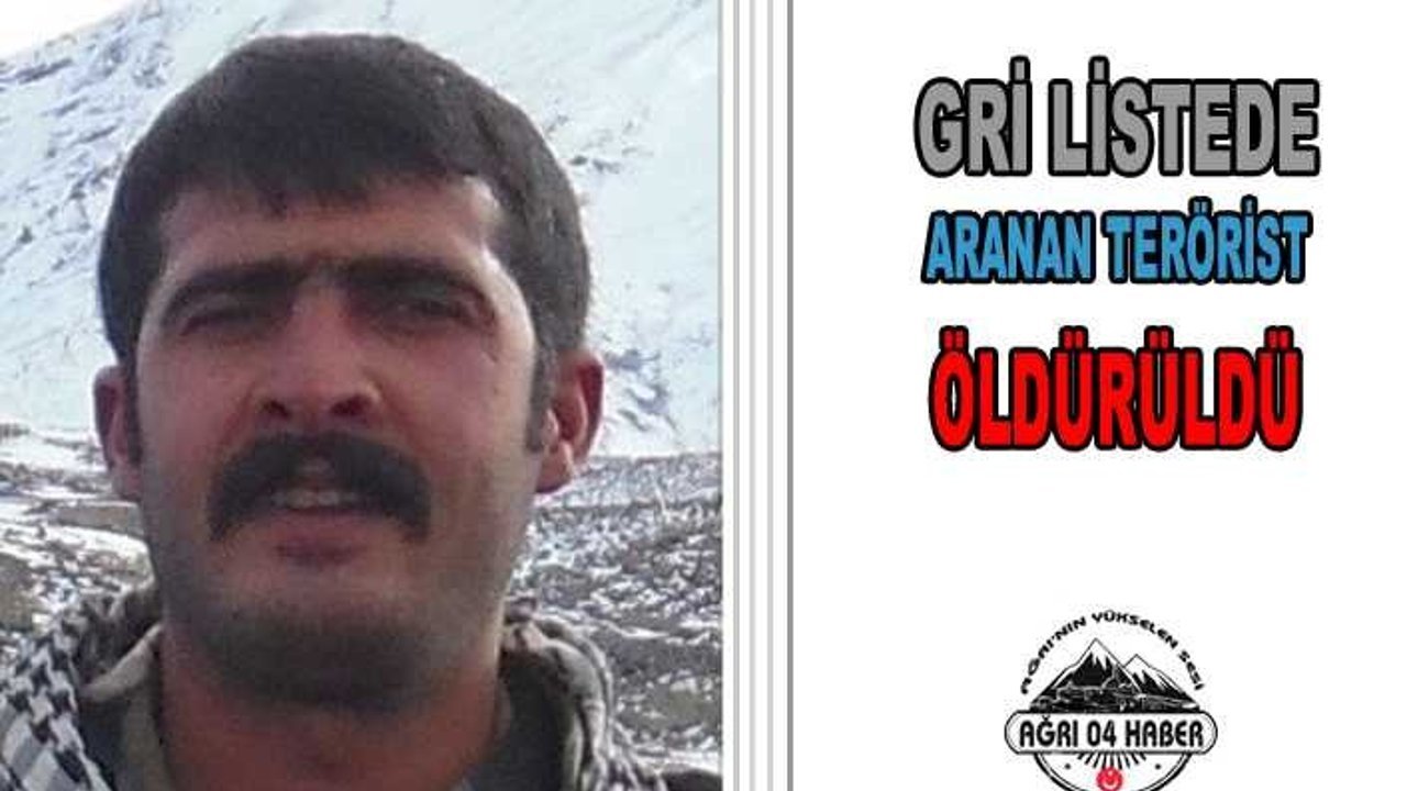 Gri Listede Aranan Terörist Öldürüldü