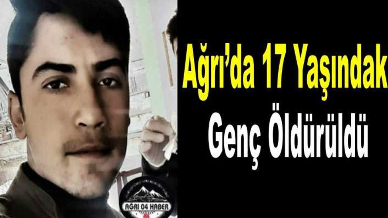Ağrı da Bir Genç Silahla Öldürüldü
