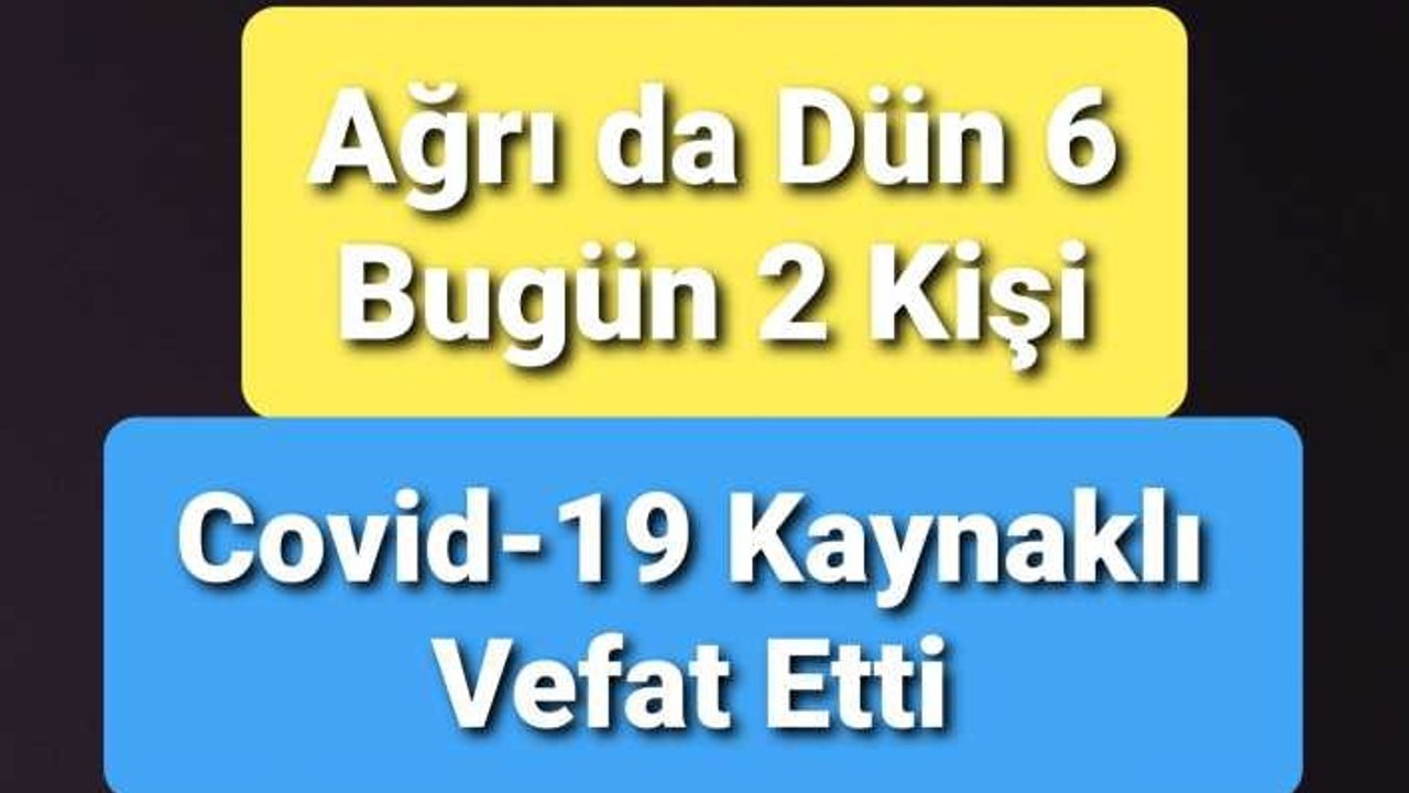 Covid-19 Ağrıda 2 Günde 8 Can Aldı