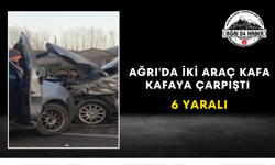 Ağrı'da İki Araç Kafa Kafaya Çarpıştı 6 Yaralı