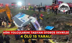 Ağrı Yolcularını Taşıyan Otobüs Devrildi 4 Ölü 15 Yaralı
