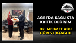 Ağrı'da Sağlıkta Kritik Değişim Dr. Mehmet Acu Göreve Başladı