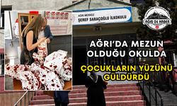 Ağrı’da Mezun Olduğu Okulda Çocukların Yüzünü Güldürdü