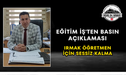 Eğitim İş'ten Basın Açıklaması Irmak Öğretmen İçin Sessiz Kalma