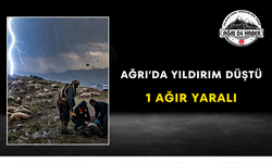 Ağrı’da Yıldırım Düştü 1 Ağır Yaralı