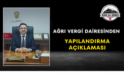 Ağrı Vergi Dairesinden Yapılandırma Açıklaması