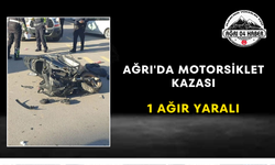 Ağrı'da Motorsiklet Kazası 1 Ağır Yaralı