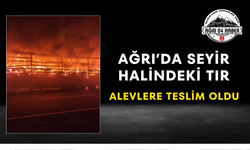 Ağrı’da Seyir Halindeki Tır Alevlere Teslim Oldu