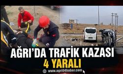 Ağrı’da Trafik Kazası 4 Yaralı