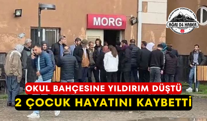 Okul Bahçesine Yıldırım Düştü 2 Çocuk Hayatını Kaybetti