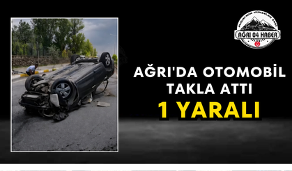 Ağrı'da Otomobil Takla Attı 1 Yaralı