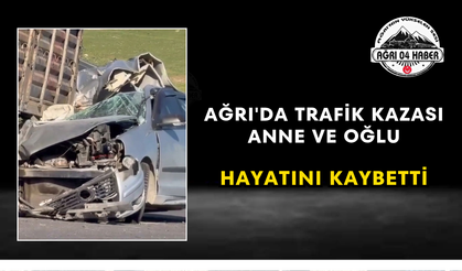 Ağrı'da Trafik Kazası Anne ve Oğlu Hayatını Kaybetti