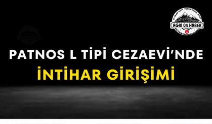 Patnos L Tipi Cezaevi’nde İntihar Girişimi