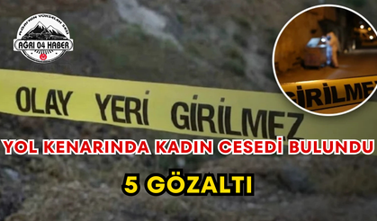 Yol Kenarında Kadın Cesedi Bulundu 5 Gözaltı