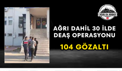 Ağrı Dahil 30 İlde DEAŞ Operasyonu 104 Gözaltı