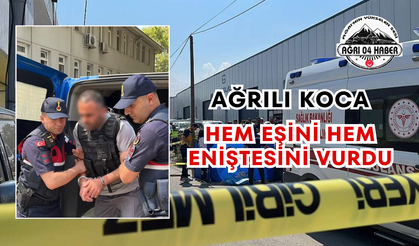 Ağrılı Koca Hem Eşini Hem Eniştesini Vurdu