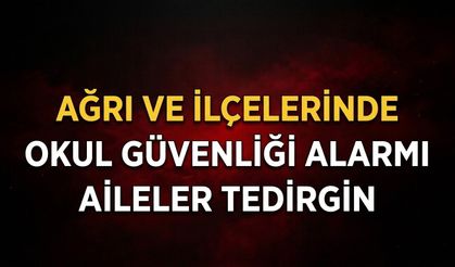 Ağrı Ve İlçelerinde Okul Güvenliği Alarmı Aileler Tedirgin