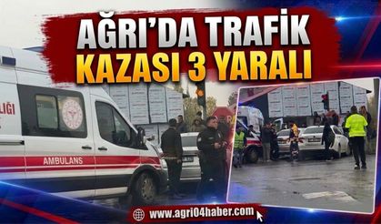Ağrı’da Trafik Kazası 3 Yaralı