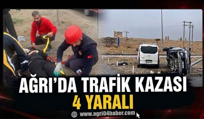 Ağrı’da Trafik Kazası 4 Yaralı