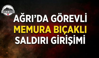 Ağrı’da Görevli Memura Bıçaklı Saldırı Girişimi