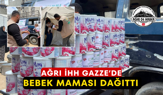 Ağrı İHH Gazze’de Bebek Maması Dağıttı