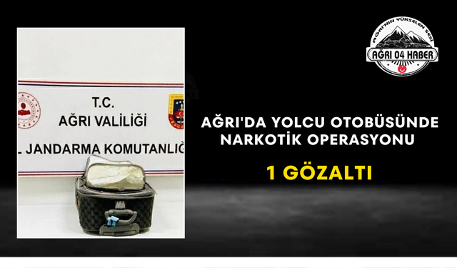 Ağrı'da Yolcu Otobüsünde Narkotik Operasyonu 1 Gözaltı