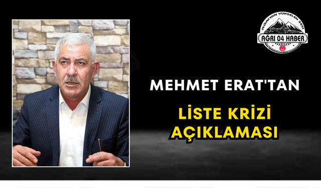 Mehmet Erat'tan Liste Krizi Açıklaması