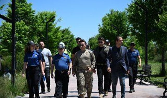 Ağrı İl Emniyet Müdürü Göksel Önder Millet Bahçesi’ni Denetledi