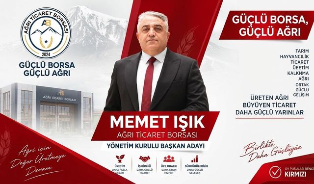 Memet Işık Ağrı Borsa Seçimleri İçin Rengini ve Adaylığını Açıkladı