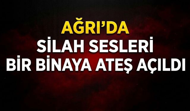 Ağrı’da Silahlı Sesleri Bir Binaya Ateş Açıldı
