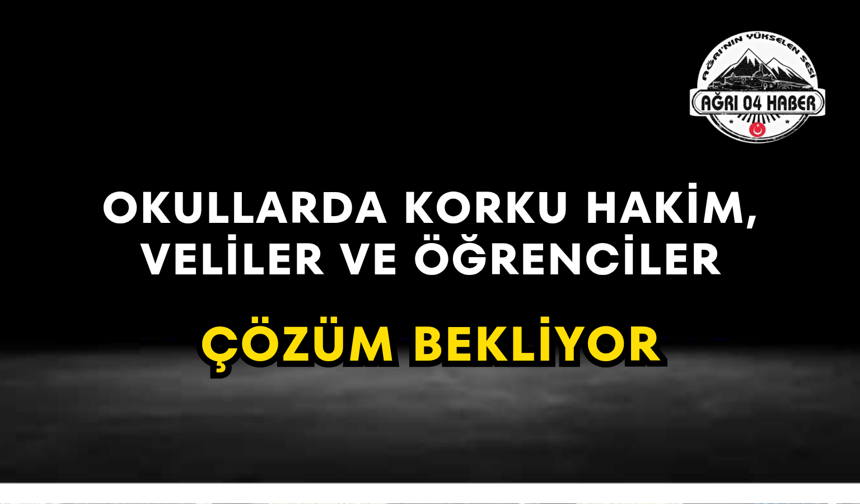 Okullarda Korku Hakim, Veliler Ve Ögrenciler Çözüm Bekliyor