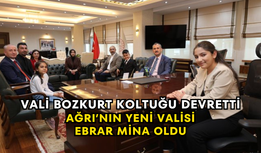 Vali Bozkurt Koltuğu Devretti Ağrı’nın Yeni Valisi Ebrar Mina Oldu