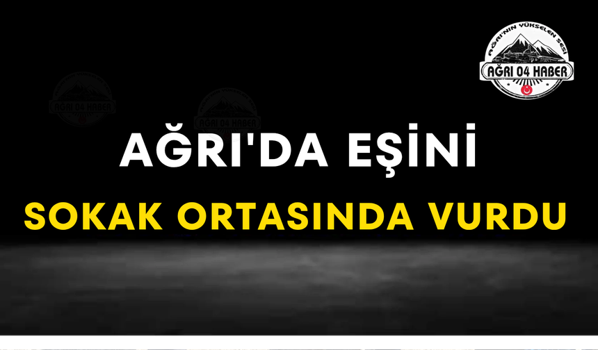 Ağrı'da Eşini Sokak Ortasında Vurdu