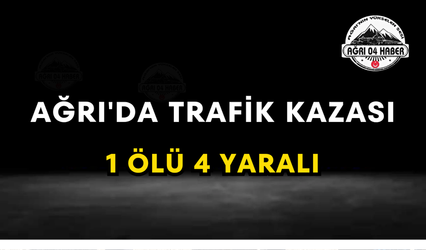 Ağrı'da Trafik Kazası 1 Ölü 4 Yaralı