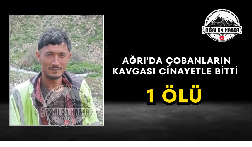 Ağrı'da Çobanların Kavgası Cinayetle Bitti 1 Ölü
