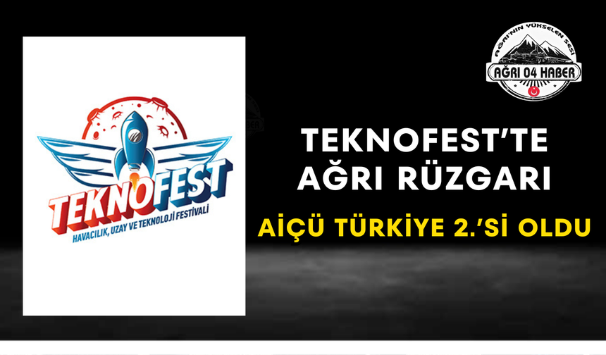 TEKNOFEST’te Ağrı Rüzgarı AİÇÜ Türkiye 2.’si Oldu