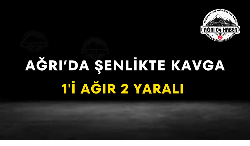 Ağrı’da Şenlikte Kavga 1'i Ağır 2 Yaralı