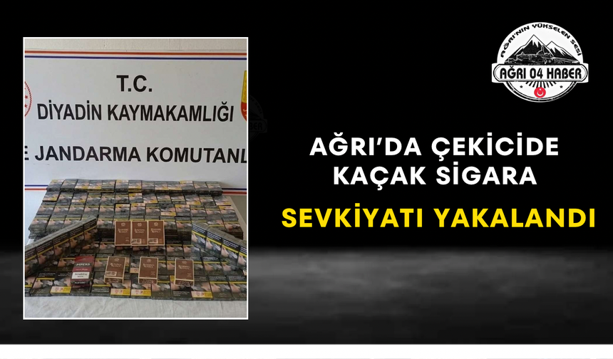Ağrı’da Çekicide Kaçak Sigara Sevkiyatı Yakalandı