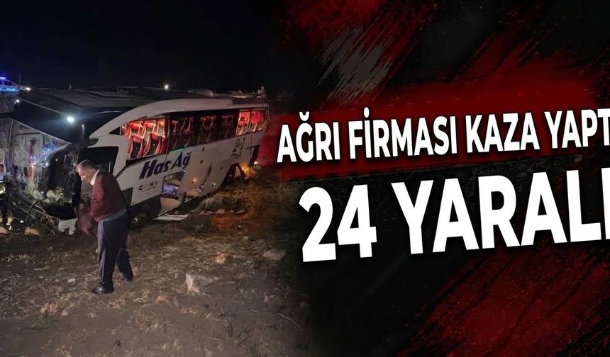 Ağrı Firması Kaza Yaptı 24 Yaralı