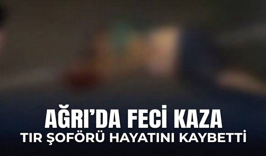Ağrı’da Feci Kaza Tır Şoförü Hayatını Kaybetti