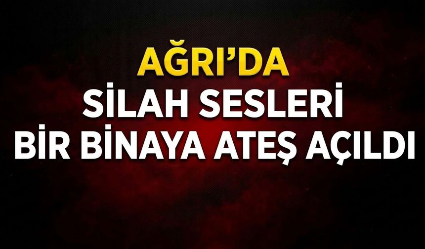 Ağrı’da Silahlı Sesleri Bir Binaya Ateş Açıldı